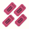 Drink Ticket Linen Cocktail Napkins