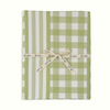 Green Gingham & Stripe Tablecloth
