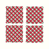 Holiday Plaid Linen Cocktail Napkins